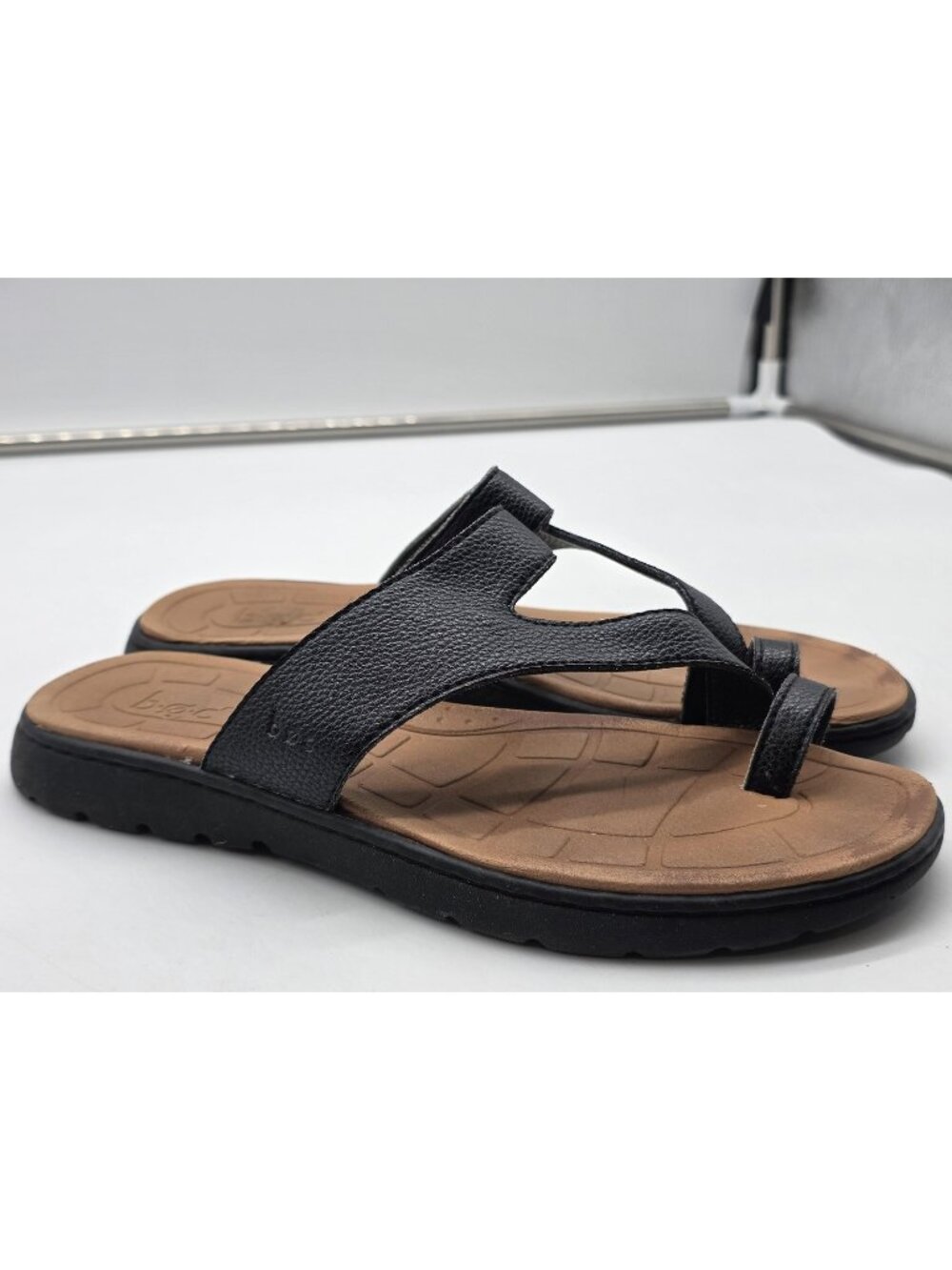 B.o.c Sandals Women 10 Black Lauren Thong Toe Loop Slide Cushioned Comfort Shoes